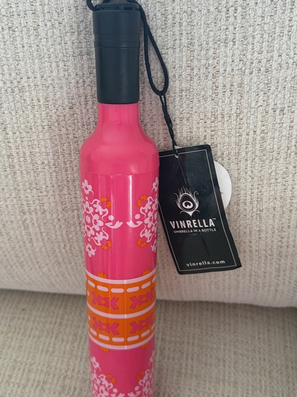 Pink Floral Bottle Umbrella